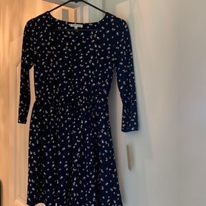 Blue long sleeved dress, new, size xs